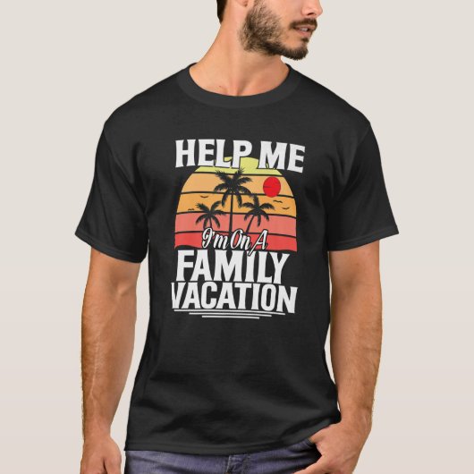 Help me bij een familievakantie t-shirt (Voorkant)