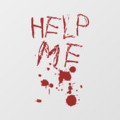 Help me bloed enge Halloween Decoratie Raamsticker (Vel)