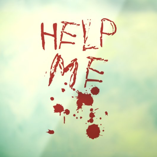 Help me bloed enge Halloween Decoratie Raamsticker (Vel 3)