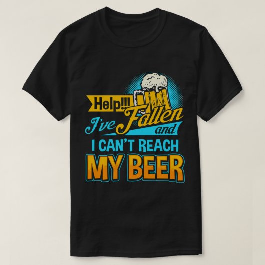 Help me dat ik ben gevallen en ik kan mijn Bier ni T-shirt (Design voorkant)