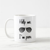 Help me, ik ben een slechte grappige zonnebril. koffiemok (Links)