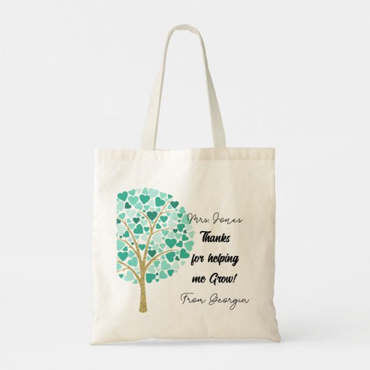 Help me lerarenwaardering bomen te telen tote bag (Achterkant)