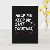 Help Me om mijn S bij elkaar te houden Funny Bride Kaart (Gele Bloem)