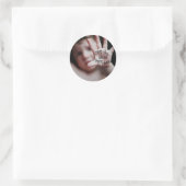 help me ronde sticker (Tas)