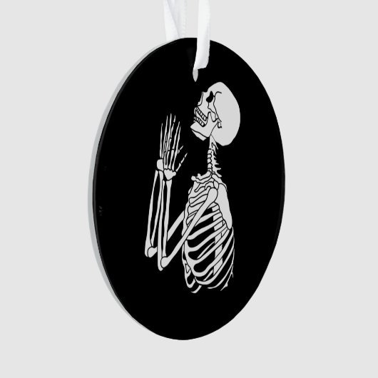 Help me Skelet op zoek naar hulp op een Ornament (voorkant)