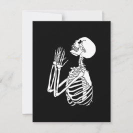 Help me Skeleton bidden op een Feestdagenkaart