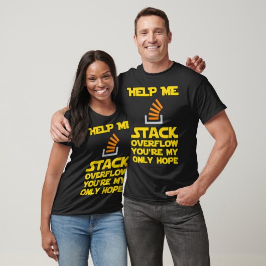 Help me Stack Overflow grappige devovooprogrammeur T-shirt (Unisex)