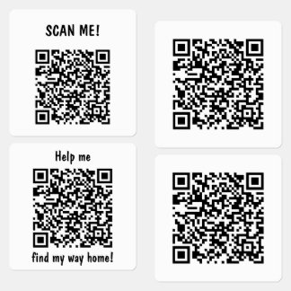 Help Me Vind Mijn Weg Naar Huis Aangepaste QR-code Labels