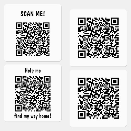 Help Me Vind Mijn Weg Naar Huis Aangepaste QR-code Labels (Groep)