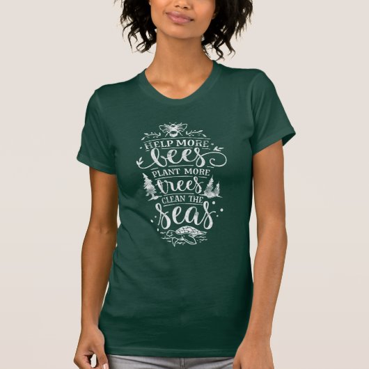 Help meer bijen meer Planten T-shirt (Voorkant)