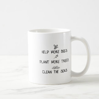 Help meer bijen Plant meer bomen de Zeeen te reini Koffiemok
