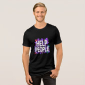 Help Mensen – Inspirerend Positief Bericht Tri-Blend Shirt (Voorkant volledig)