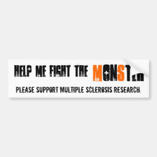 Help mij bij de strijd tegen het Monster - MS Stic Bumpersticker