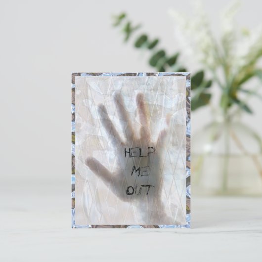 Help mij Briefkaart uit (Staand voorkant)