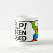 Help mij dat ik gebogen ben - Trapped Cartoon Char Koffiemok (Center)