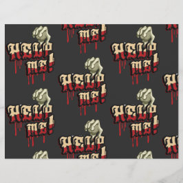 Help mij met Zombie Hand Scrapbook Paper Flyer