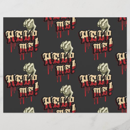 Help mij met Zombie Hand Scrapbook Paper Flyer (Voorkant)