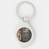 Help mij thuis te komen – Aangepaste medische en v Sleutelhanger (Voorkant)