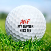 Help mijn eigenaar slaat me golfen zin grappig cit golfballen