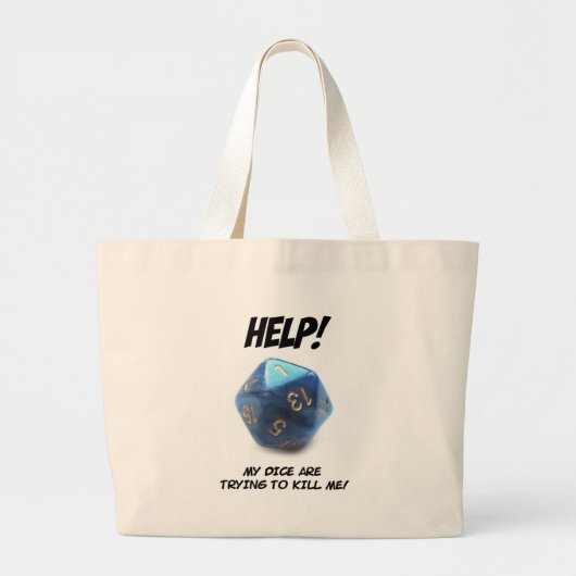Help! Mijn lul probeert me te doden! Grote Tote Bag (Voorkant)
