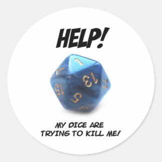 Help! Mijn lul probeert me te doden! Ronde Sticker