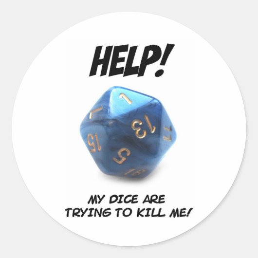 Help! Mijn lul probeert me te doden! Ronde Sticker (Voorkant)
