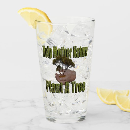 Help Moeder Natuur Plant A Boom, Glas (Voorkant ijs)