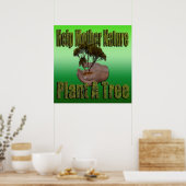 Help Moeder Natuur Plant A Boom Logo, Poster (Keuken)
