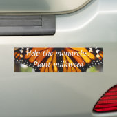 Help monarchen, plant kroos - Bumpersticker (Op auto)
