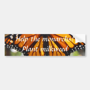 Help monarchen, plant kroos - Bumpersticker