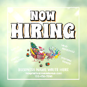 Help nu gezochte zakelijke kerstdagen te huren raamsticker (Vel 3)