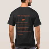 Help olifanten te redden t-shirt (Achterkant)