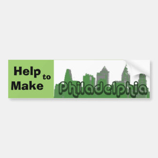 Help om Philadelphia Green te maken Bumpersticker