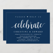 Help ons alsjeblieft met het vieren van onze Huwel Kaart (Voorkant / Achterkant)