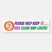 Help ons alsjeblieft onze bus schoon en groen te h bumpersticker (Voorkant)