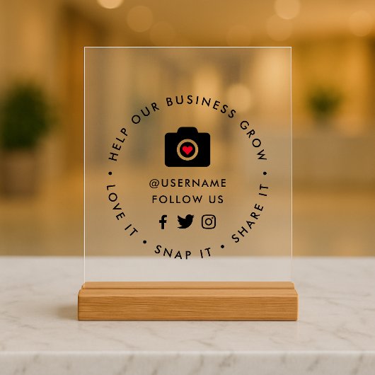 Help ons bedrijf te groeien | Social Medical Follo Acryl Bord