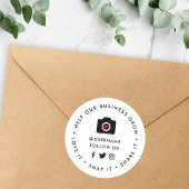 Help ons bedrijf te groeien | Social Medical Follo Ronde Sticker