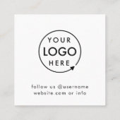 Help ons bedrijf te groeien | Social Medical Follo Vierkante Visitekaartje (Achterkant)