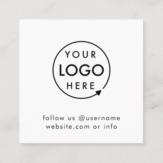 Help ons bedrijf te groeien | Social Medical Follo Vierkante Visitekaartje (Achterkant)