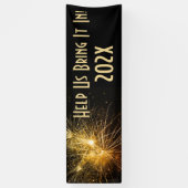Help Ons Breng het in Nieuwjaar Spandoek (Verticaal)