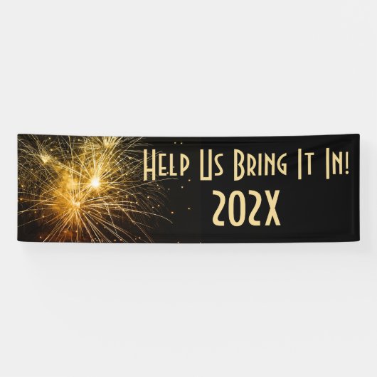 Help Ons Breng het in Nieuwjaar Spandoek (Horizontaal)