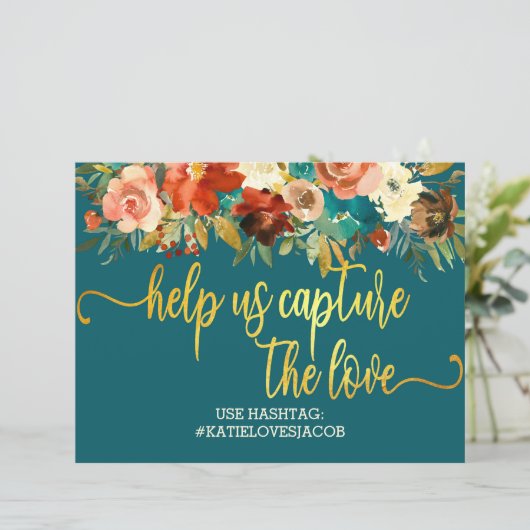 Help ons de liefde te vangen - Blauwgroen en Oranj (Staand voorkant)