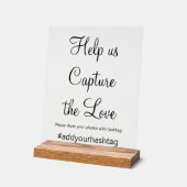 Help ons de Love Wedding Social Media vast te legg Acryl Bord (Hoek)