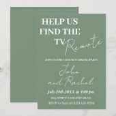 Help ons de TV-afstandsbediening leuke housewarmin Kaart (Voorkant / Achterkant)