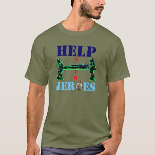 Help ons Heroes T-shirt (Voorkant)