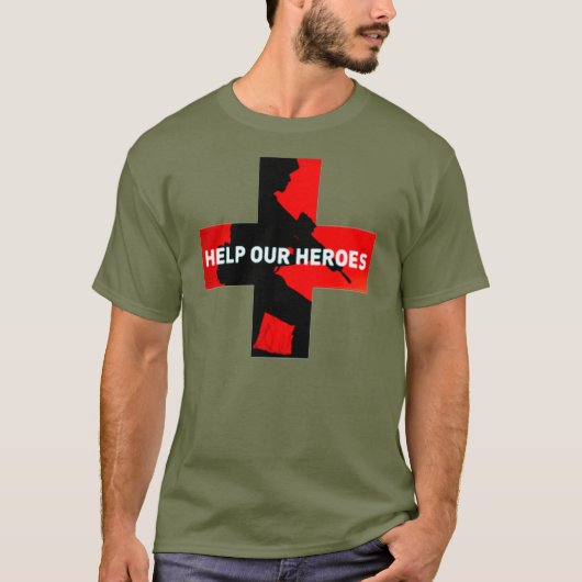Help ons Heroes T-shirt (Voorkant)