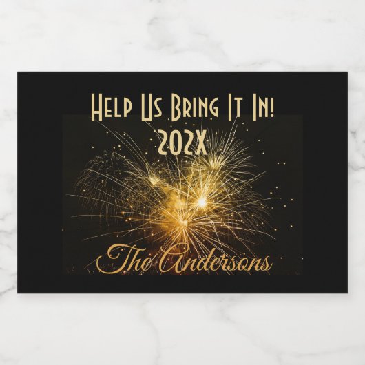 Help ons het binnen te brengen! likeurfles etiket (Enkel label)