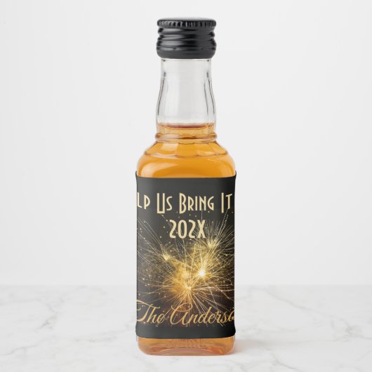 Help ons het binnen te brengen! likeurfles etiket (Voorkant)