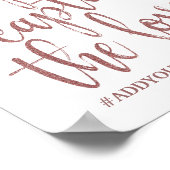 Help ons om de liefde te vangen Roze Gouden Glitte Poster (Hoek)