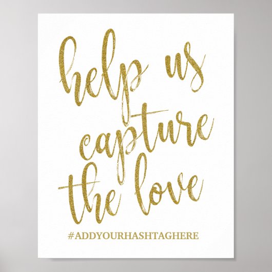 Help ons om de liefde vast te leggen Glitter 8x10 Poster (Voorkant)